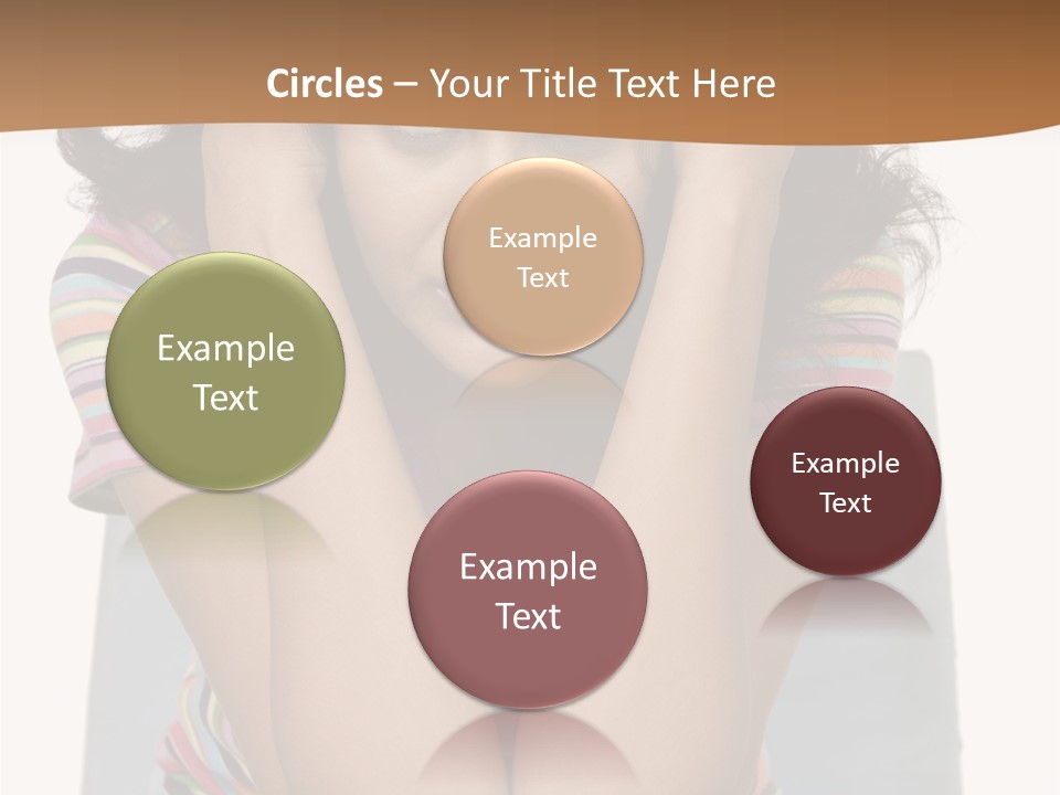 A Woman Sitting On A Couch With Her Hands On Her Head PowerPoint Template