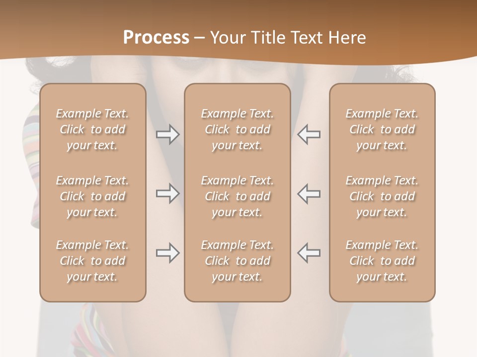 A Woman Sitting On A Couch With Her Hands On Her Head PowerPoint Template