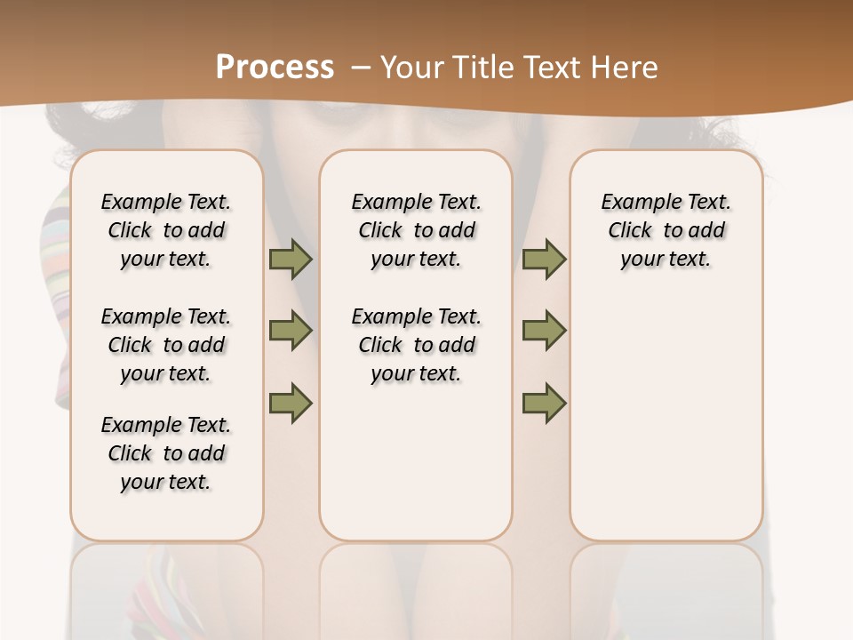 A Woman Sitting On A Couch With Her Hands On Her Head PowerPoint Template