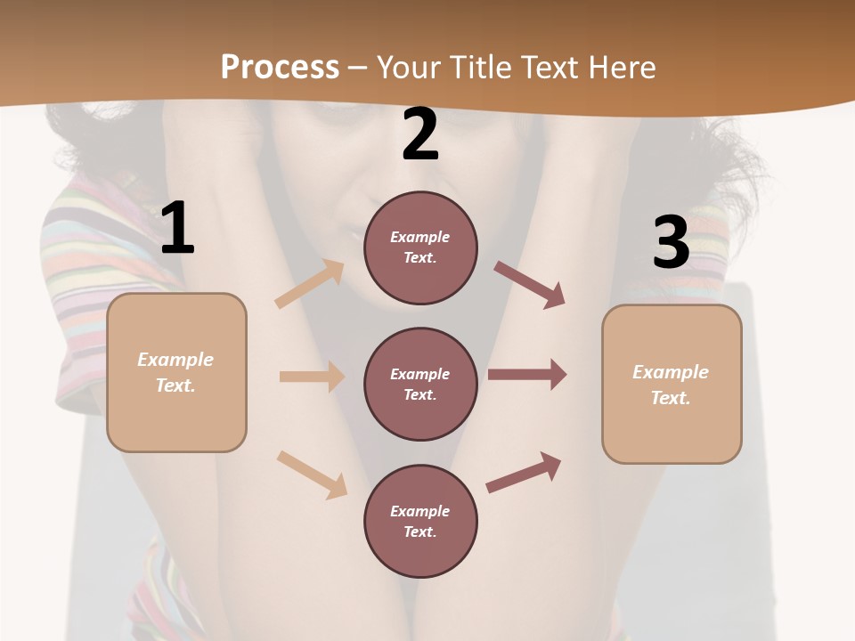 A Woman Sitting On A Couch With Her Hands On Her Head PowerPoint Template