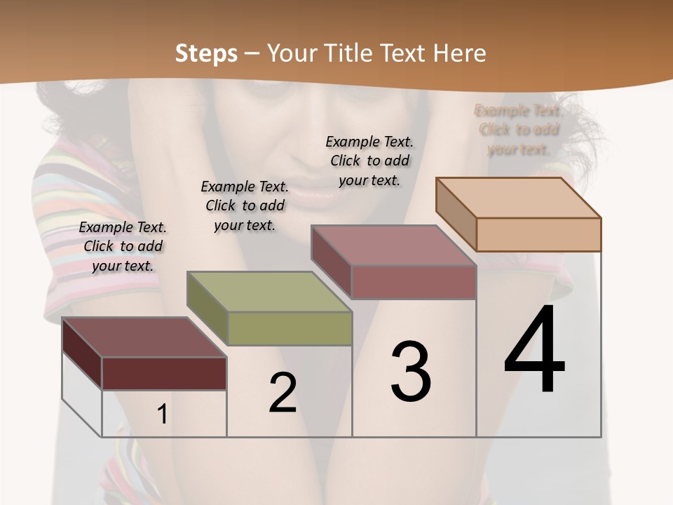 A Woman Sitting On A Couch With Her Hands On Her Head PowerPoint Template