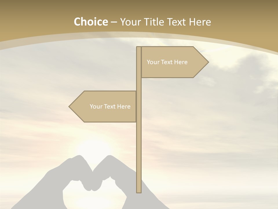 A Person Making A Heart Shape With Their Hands PowerPoint Template