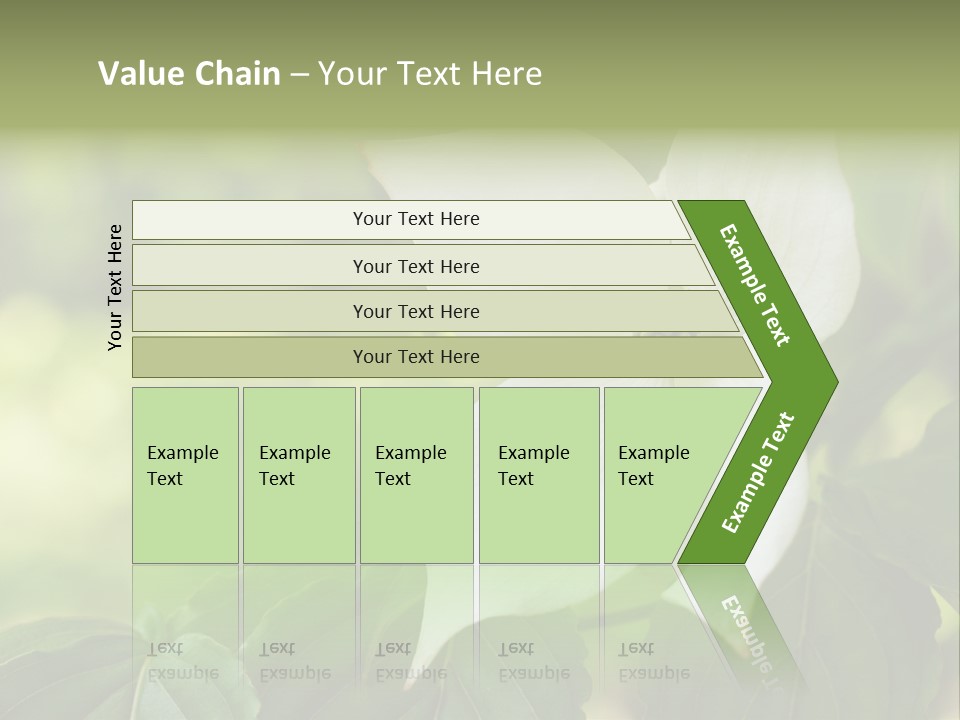 A White Flower With Green Leaves In The Background PowerPoint Template