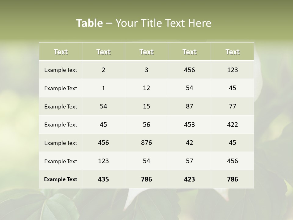 A White Flower With Green Leaves In The Background PowerPoint Template