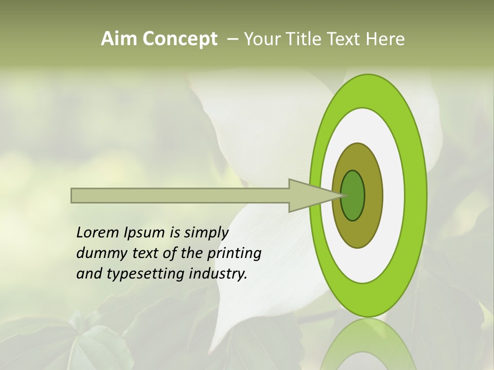 A White Flower With Green Leaves In The Background PowerPoint Template