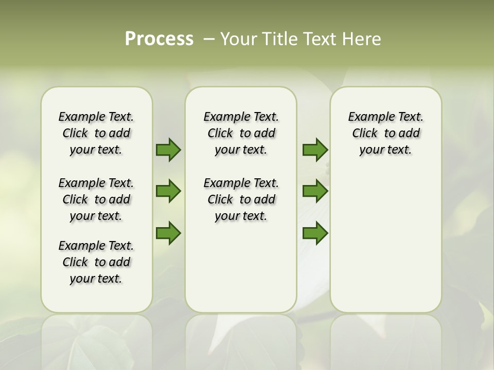 A White Flower With Green Leaves In The Background PowerPoint Template