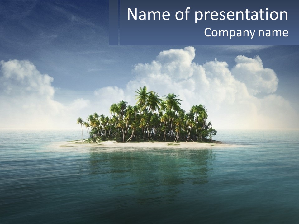 A Small Island In The Middle Of A Body Of Water PowerPoint Template