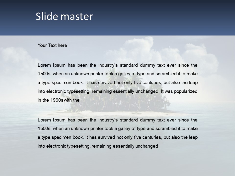 A Small Island In The Middle Of A Body Of Water PowerPoint Template