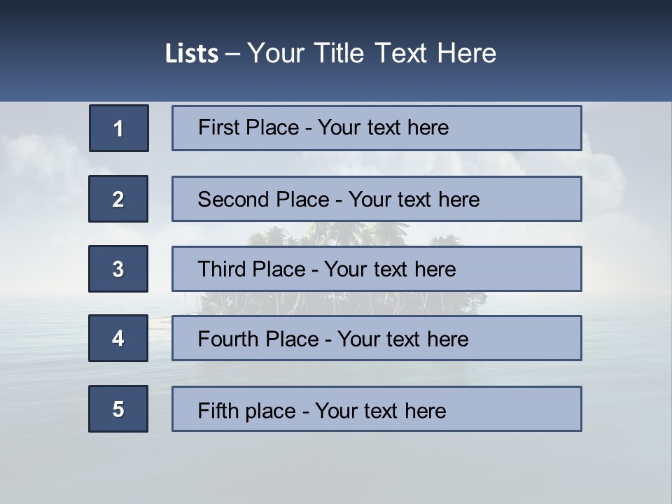 A Small Island In The Middle Of A Body Of Water PowerPoint Template