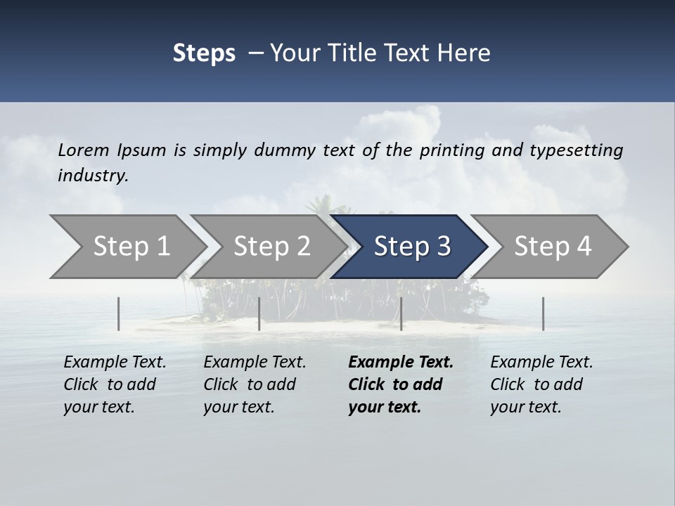 A Small Island In The Middle Of A Body Of Water PowerPoint Template