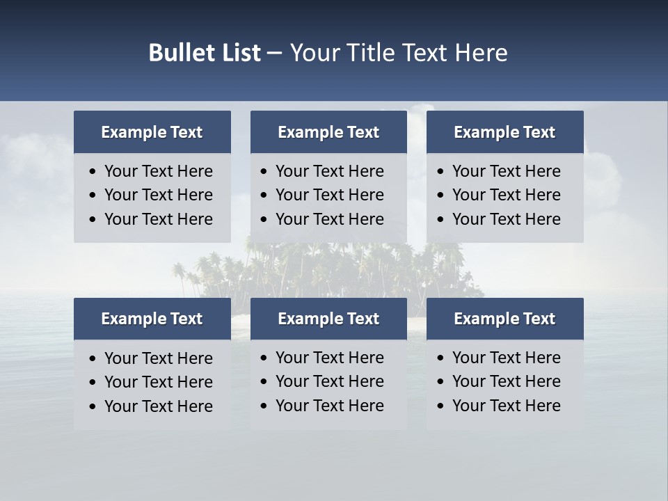 A Small Island In The Middle Of A Body Of Water PowerPoint Template