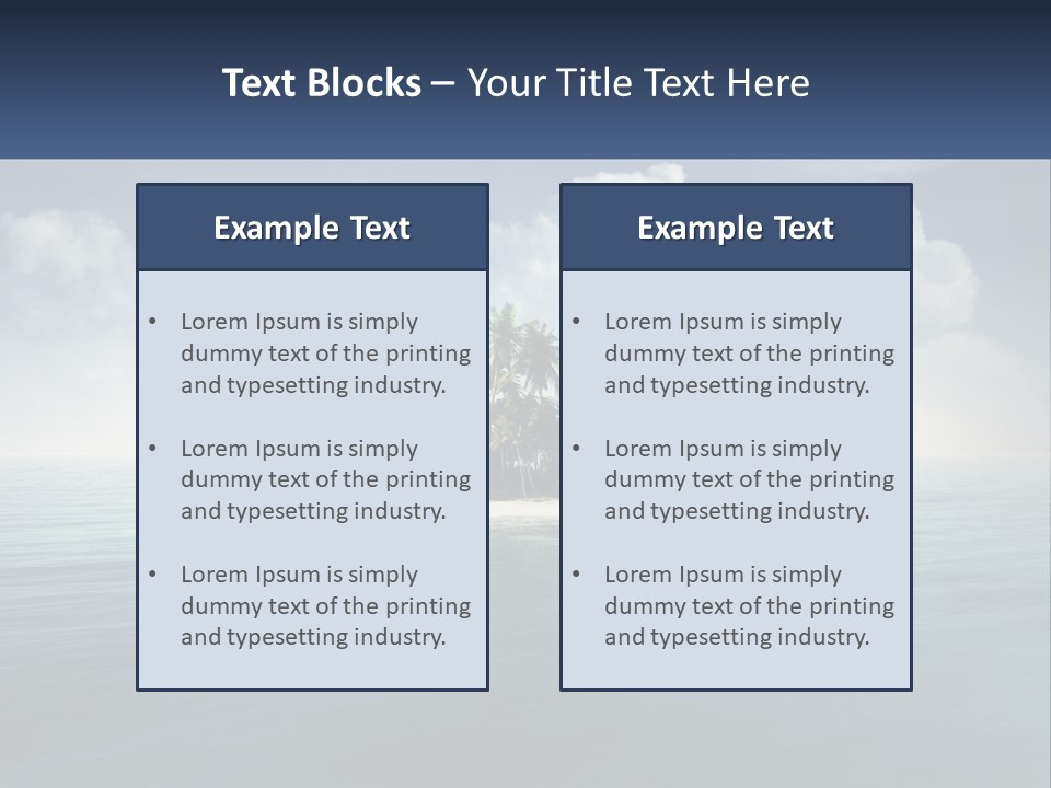 A Small Island In The Middle Of A Body Of Water PowerPoint Template