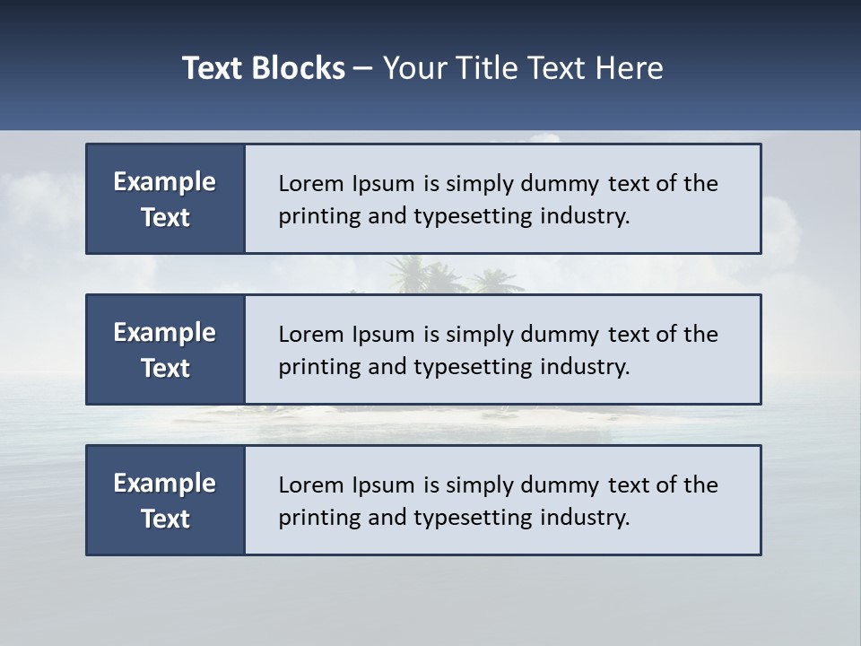 A Small Island In The Middle Of A Body Of Water PowerPoint Template