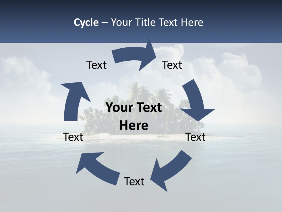 A Small Island In The Middle Of A Body Of Water PowerPoint Template