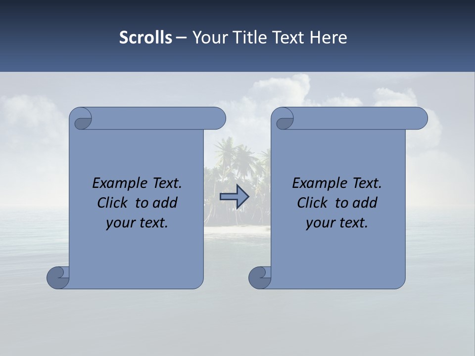 A Small Island In The Middle Of A Body Of Water PowerPoint Template