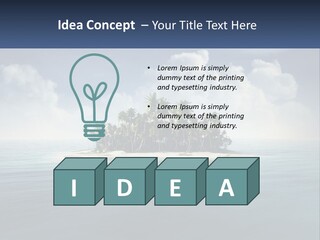 A Small Island In The Middle Of A Body Of Water PowerPoint Template