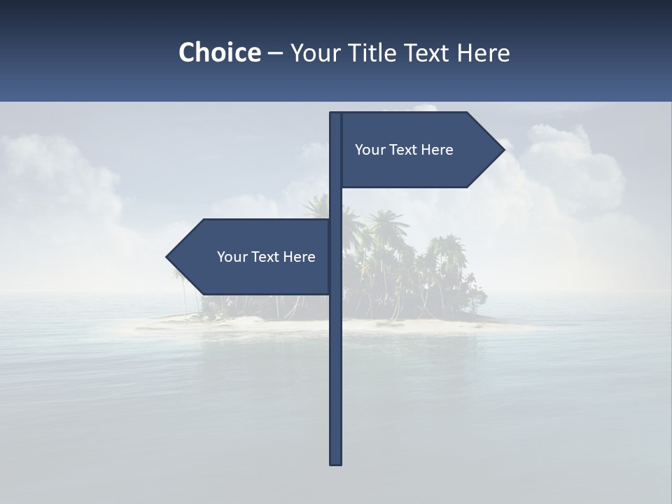 A Small Island In The Middle Of A Body Of Water PowerPoint Template