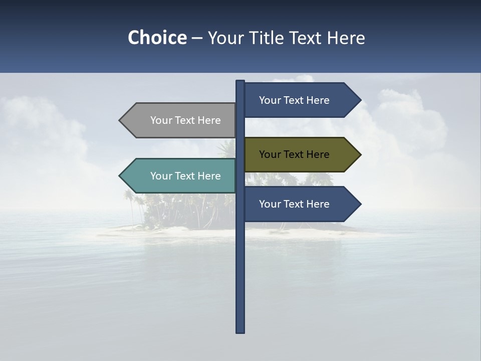 A Small Island In The Middle Of A Body Of Water PowerPoint Template