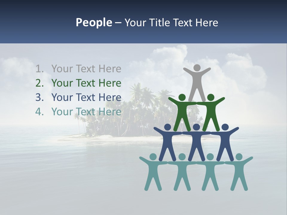 A Small Island In The Middle Of A Body Of Water PowerPoint Template