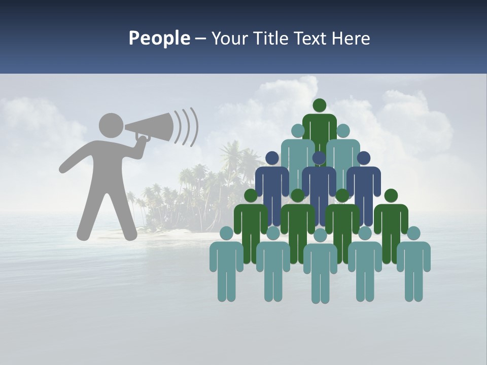 A Small Island In The Middle Of A Body Of Water PowerPoint Template