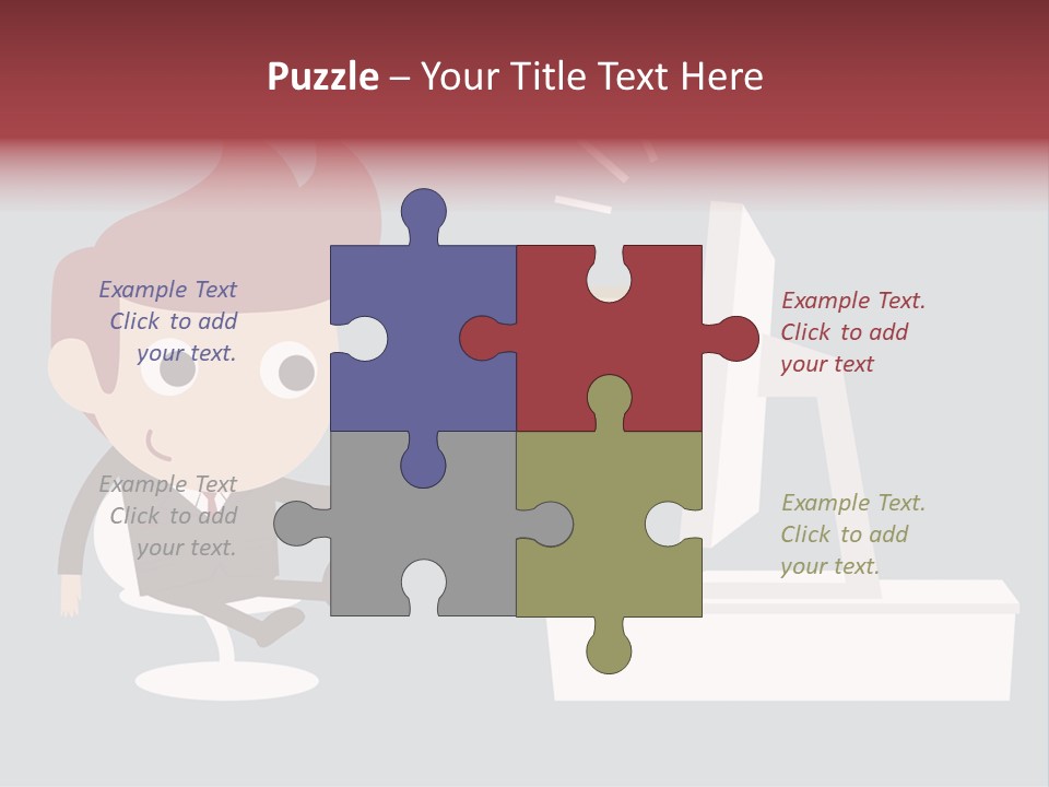 A Man Handing Money To Another Man In Front Of A Computer Screen PowerPoint Template