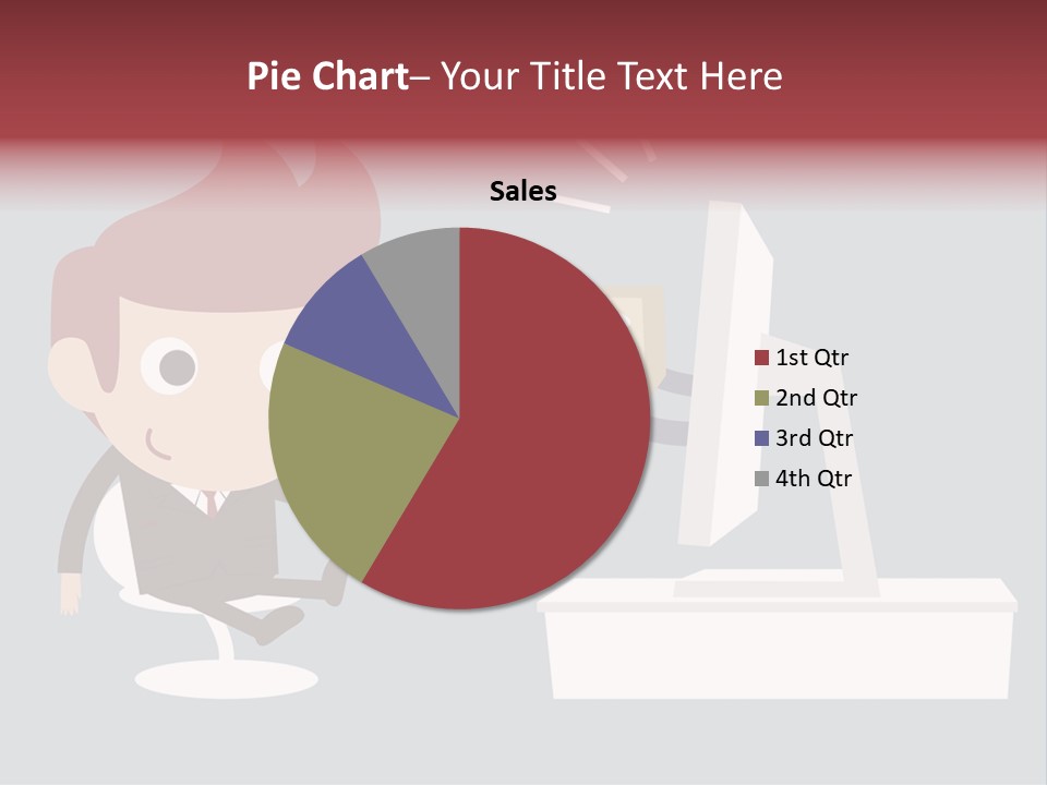 A Man Handing Money To Another Man In Front Of A Computer Screen PowerPoint Template