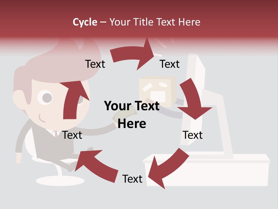 A Man Handing Money To Another Man In Front Of A Computer Screen PowerPoint Template