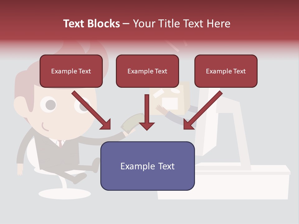 A Man Handing Money To Another Man In Front Of A Computer Screen PowerPoint Template