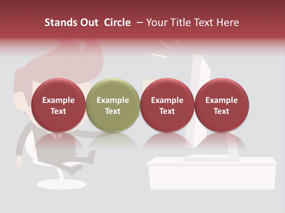 A Man Handing Money To Another Man In Front Of A Computer Screen PowerPoint Template