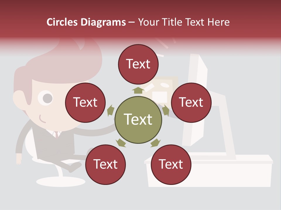 A Man Handing Money To Another Man In Front Of A Computer Screen PowerPoint Template