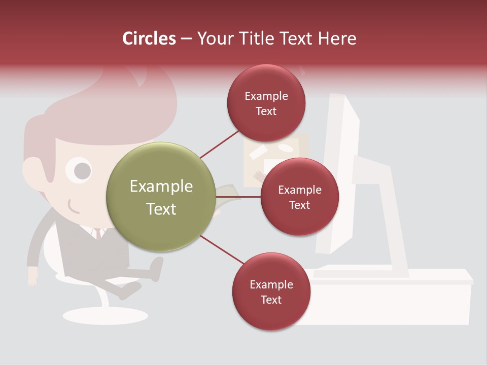 A Man Handing Money To Another Man In Front Of A Computer Screen PowerPoint Template