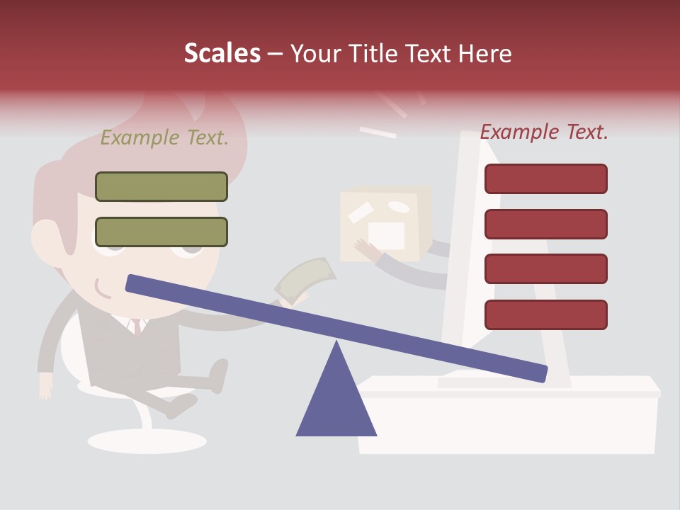 A Man Handing Money To Another Man In Front Of A Computer Screen PowerPoint Template