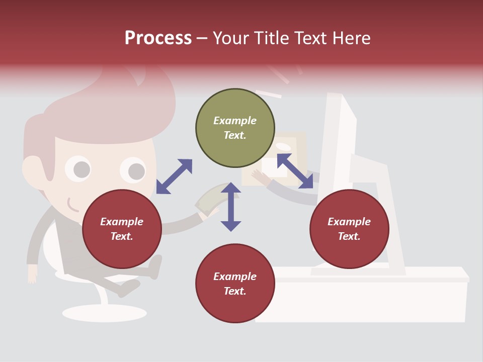 A Man Handing Money To Another Man In Front Of A Computer Screen PowerPoint Template
