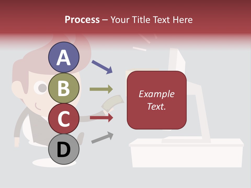 A Man Handing Money To Another Man In Front Of A Computer Screen PowerPoint Template