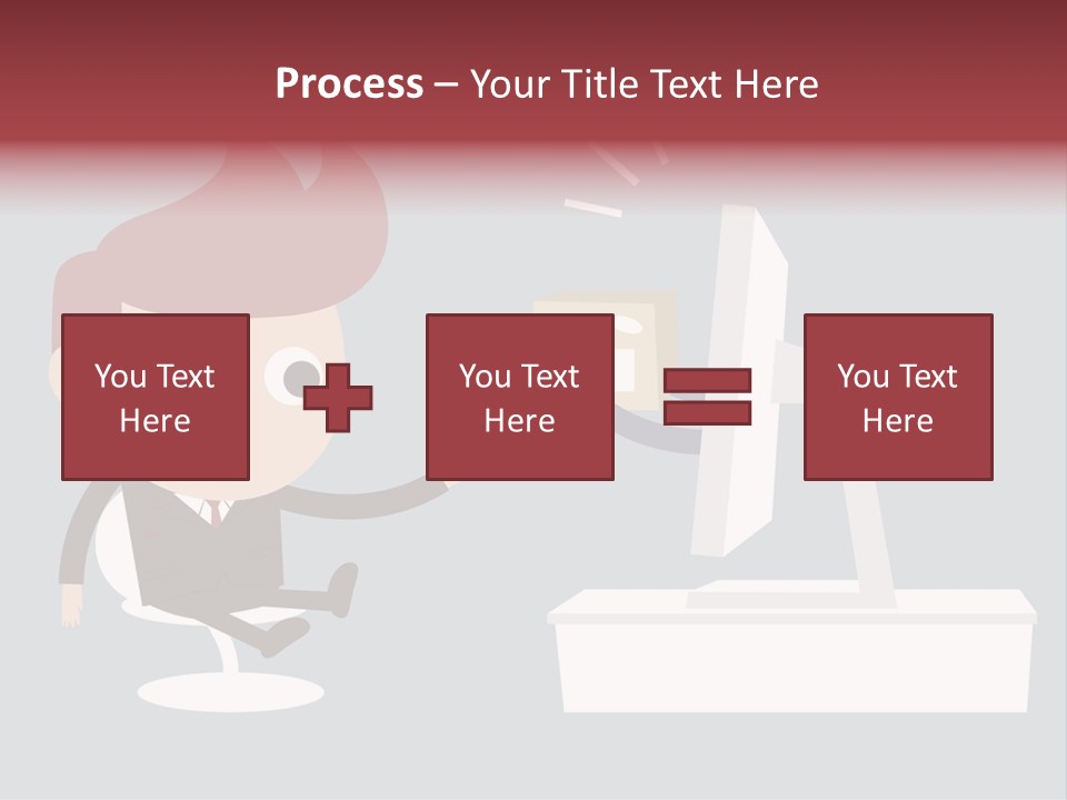 A Man Handing Money To Another Man In Front Of A Computer Screen PowerPoint Template