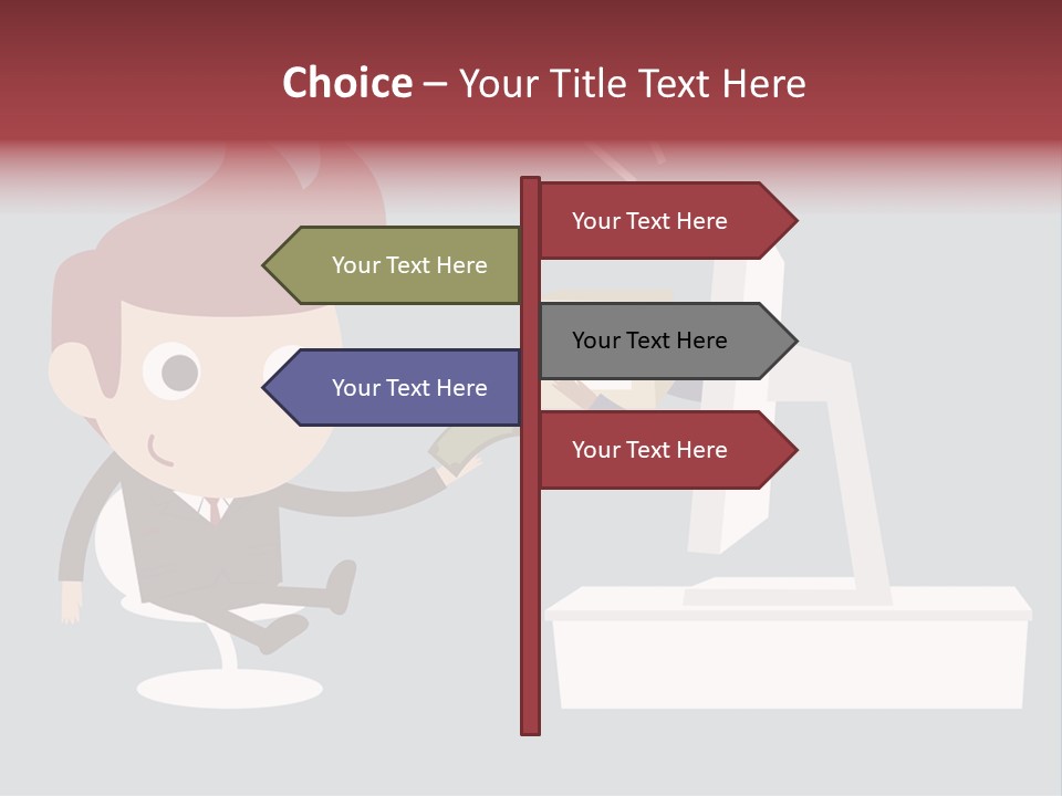 A Man Handing Money To Another Man In Front Of A Computer Screen PowerPoint Template