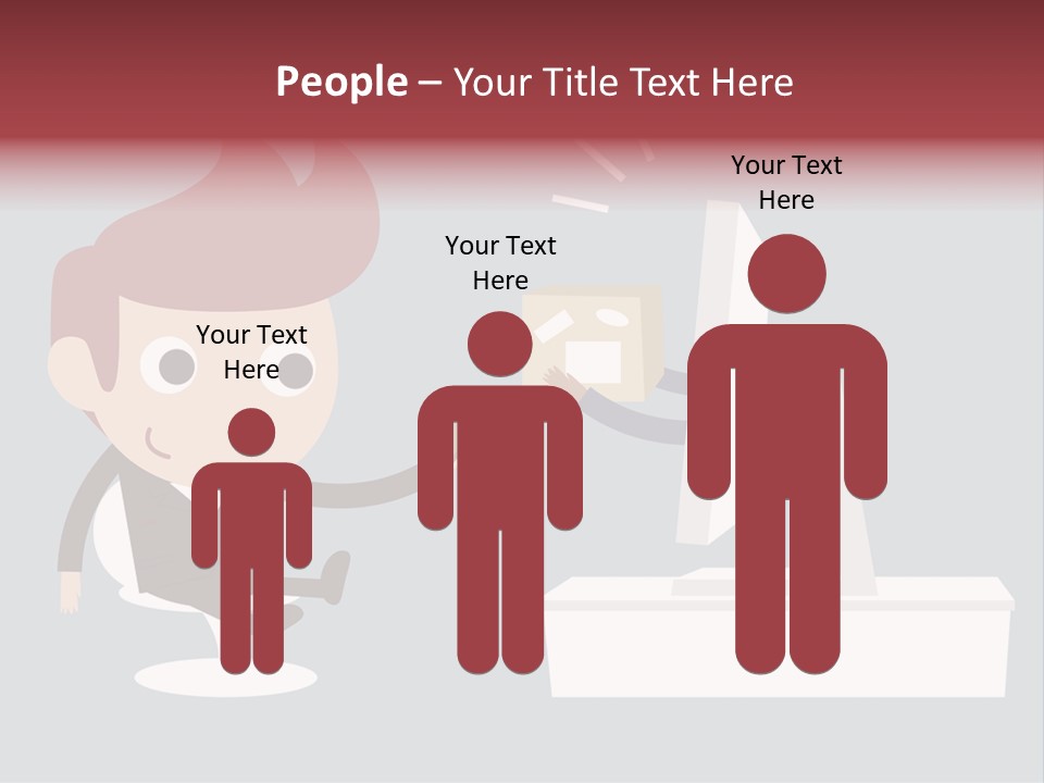 A Man Handing Money To Another Man In Front Of A Computer Screen PowerPoint Template