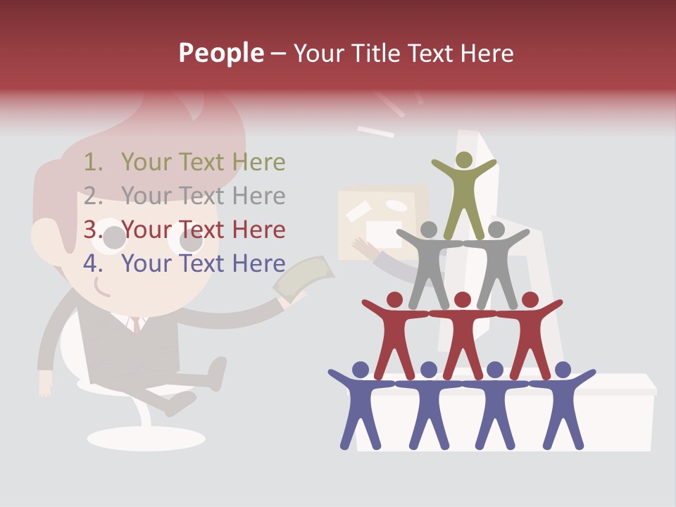 A Man Handing Money To Another Man In Front Of A Computer Screen PowerPoint Template