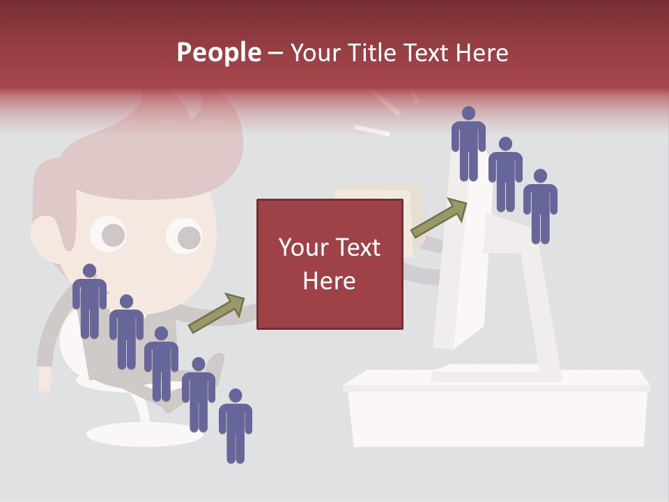 A Man Handing Money To Another Man In Front Of A Computer Screen PowerPoint Template