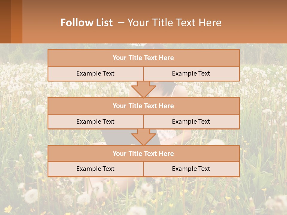 A Woman Sitting In A Field With A Laptop PowerPoint Template