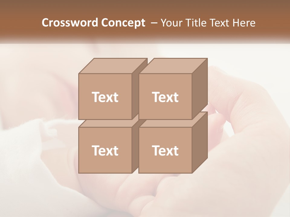 A Person Holding A Baby In Their Hands PowerPoint Template