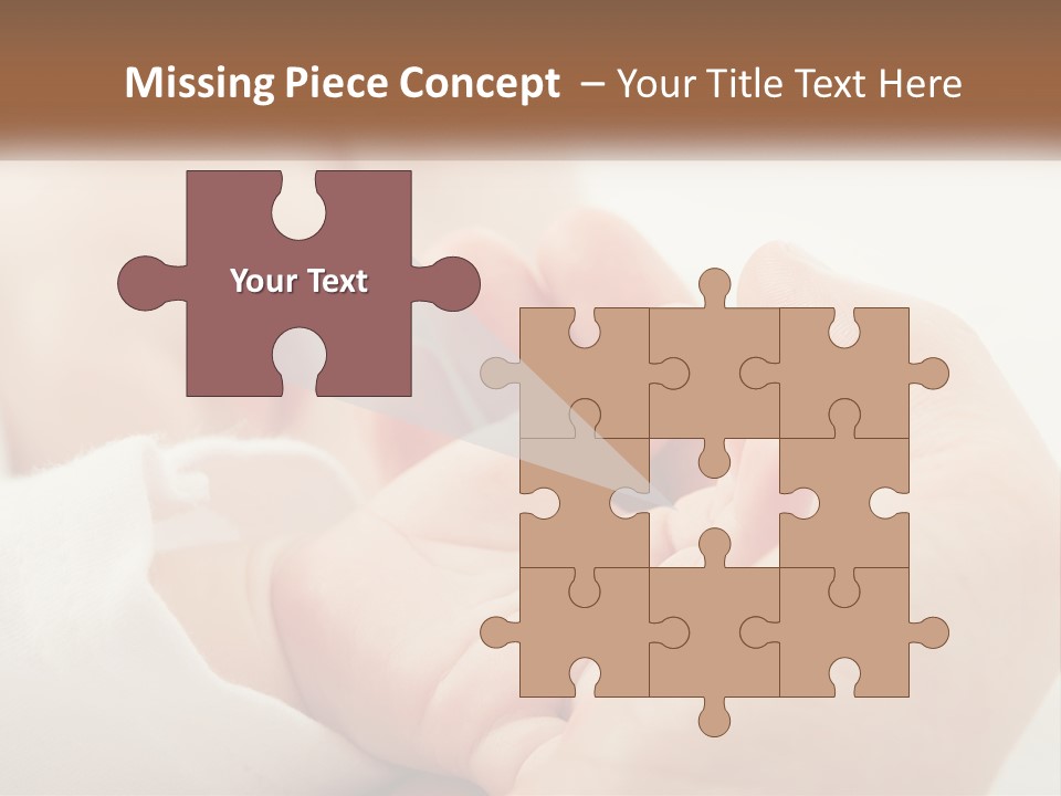 A Person Holding A Baby In Their Hands PowerPoint Template