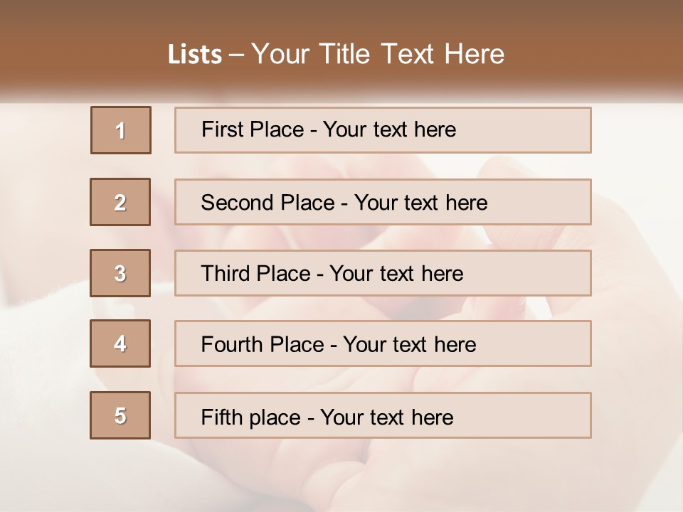 A Person Holding A Baby In Their Hands PowerPoint Template