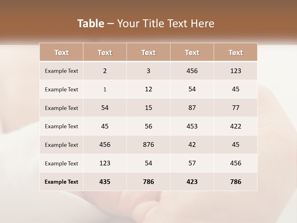 A Person Holding A Baby In Their Hands PowerPoint Template