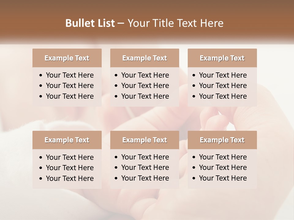 A Person Holding A Baby In Their Hands PowerPoint Template