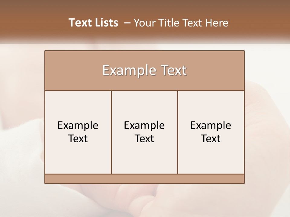 A Person Holding A Baby In Their Hands PowerPoint Template