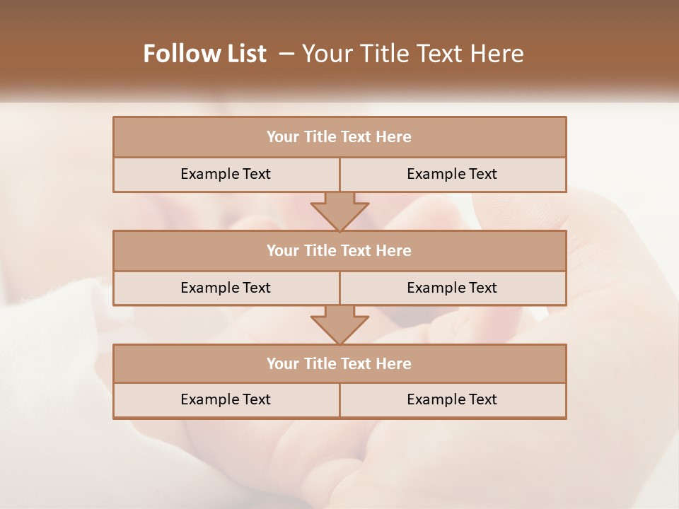 A Person Holding A Baby In Their Hands PowerPoint Template