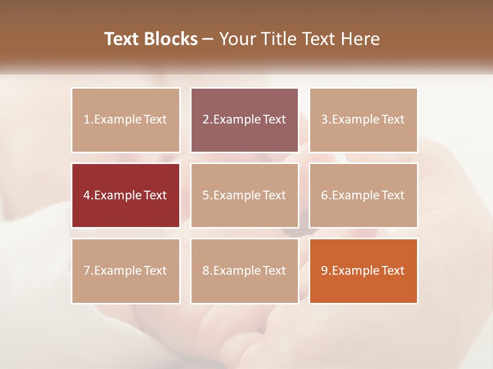 A Person Holding A Baby In Their Hands PowerPoint Template