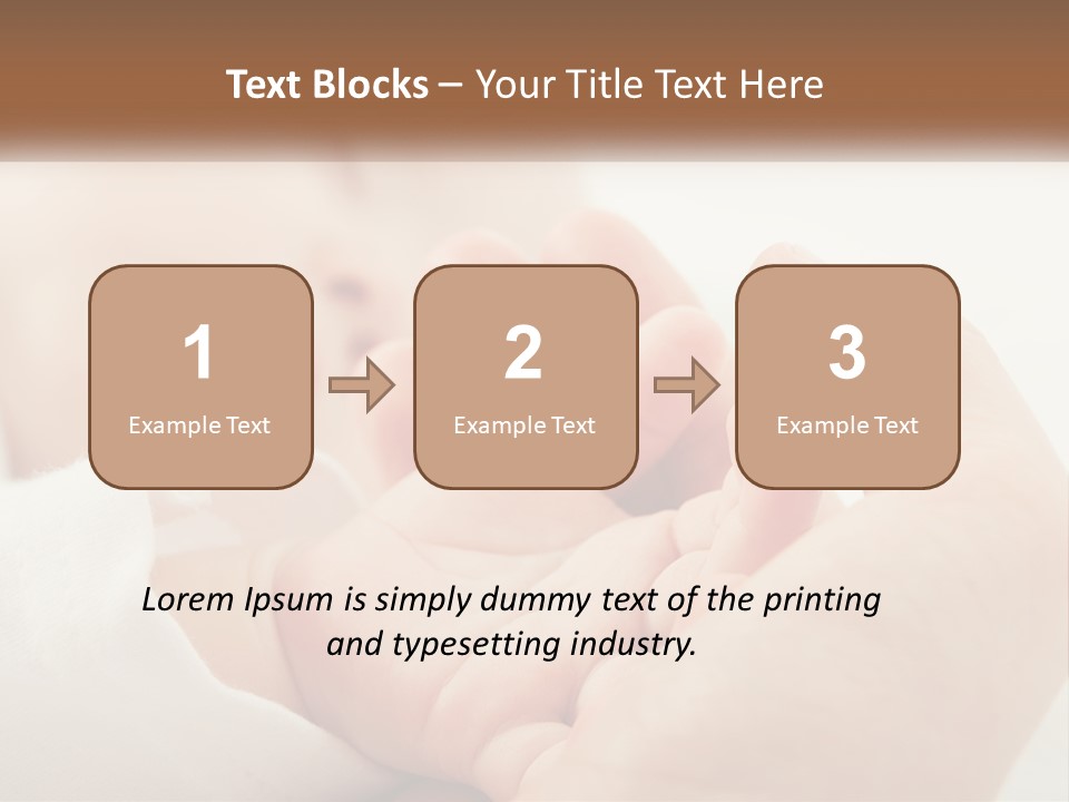 A Person Holding A Baby In Their Hands PowerPoint Template