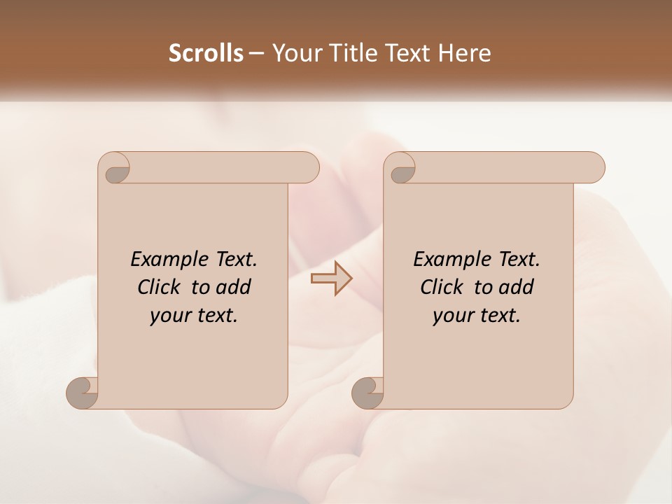 A Person Holding A Baby In Their Hands PowerPoint Template